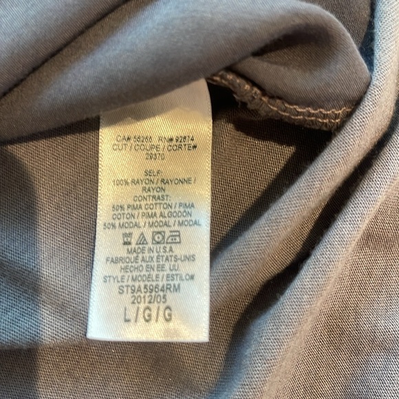 NWOT SPLENDID GRAY RAYON COTTON BLEND COLLARED L/S SHIRT. L - Picture 7 of 8